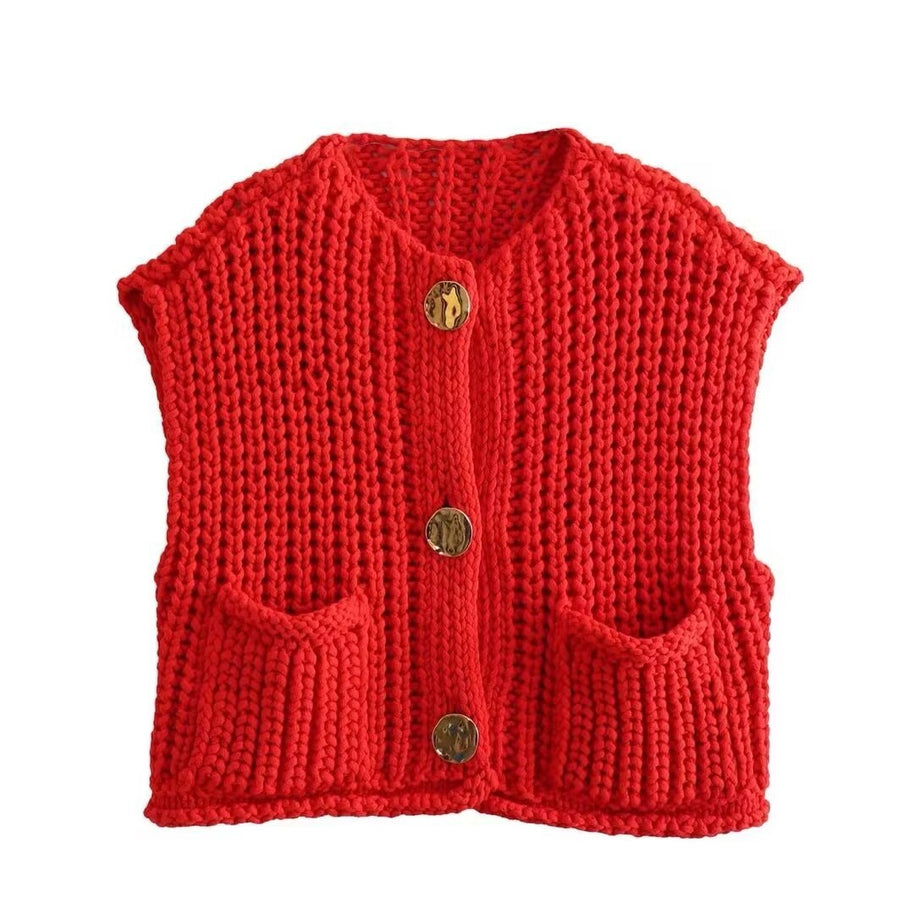 WW | Ärmellose Gestrickte Weste