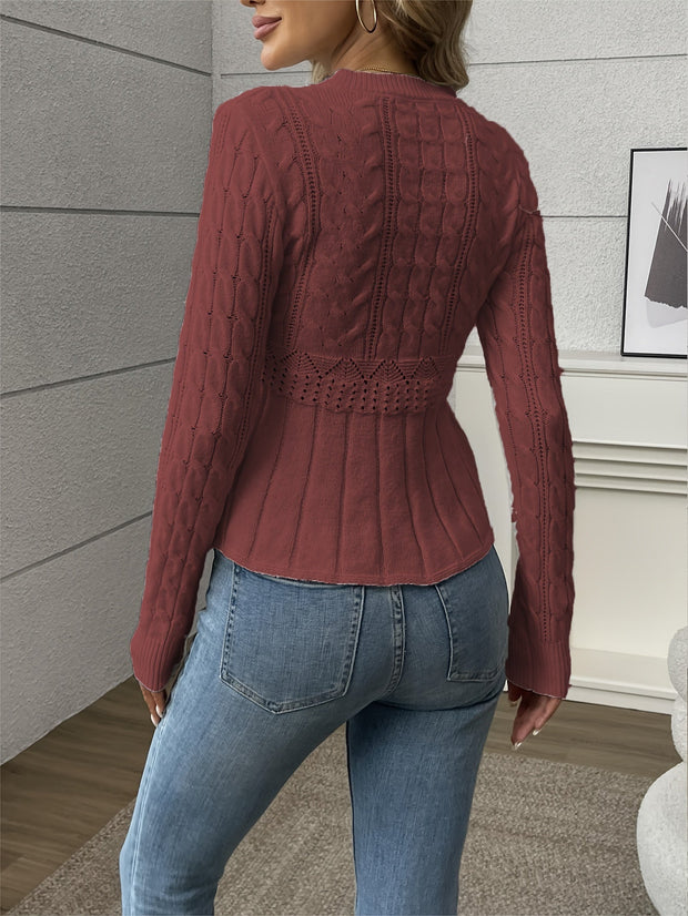 WW | Gestrickter Damenpullover - Luxus Strickmuster mit bequemem Schnitt