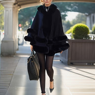 WW | Oversize-Fellcape-Mantel für Damen