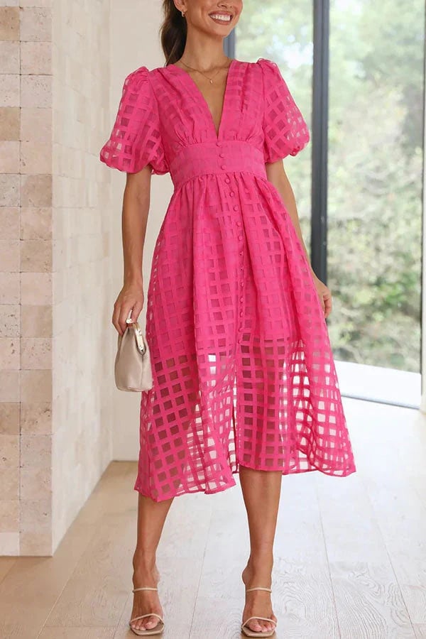 WW | Midikleid mit Puffärmeln