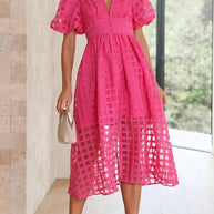 WW | Midikleid mit Puffärmeln