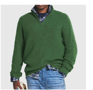 W&W Mode | Herren Pullover Mit Halbem Reißverschluss