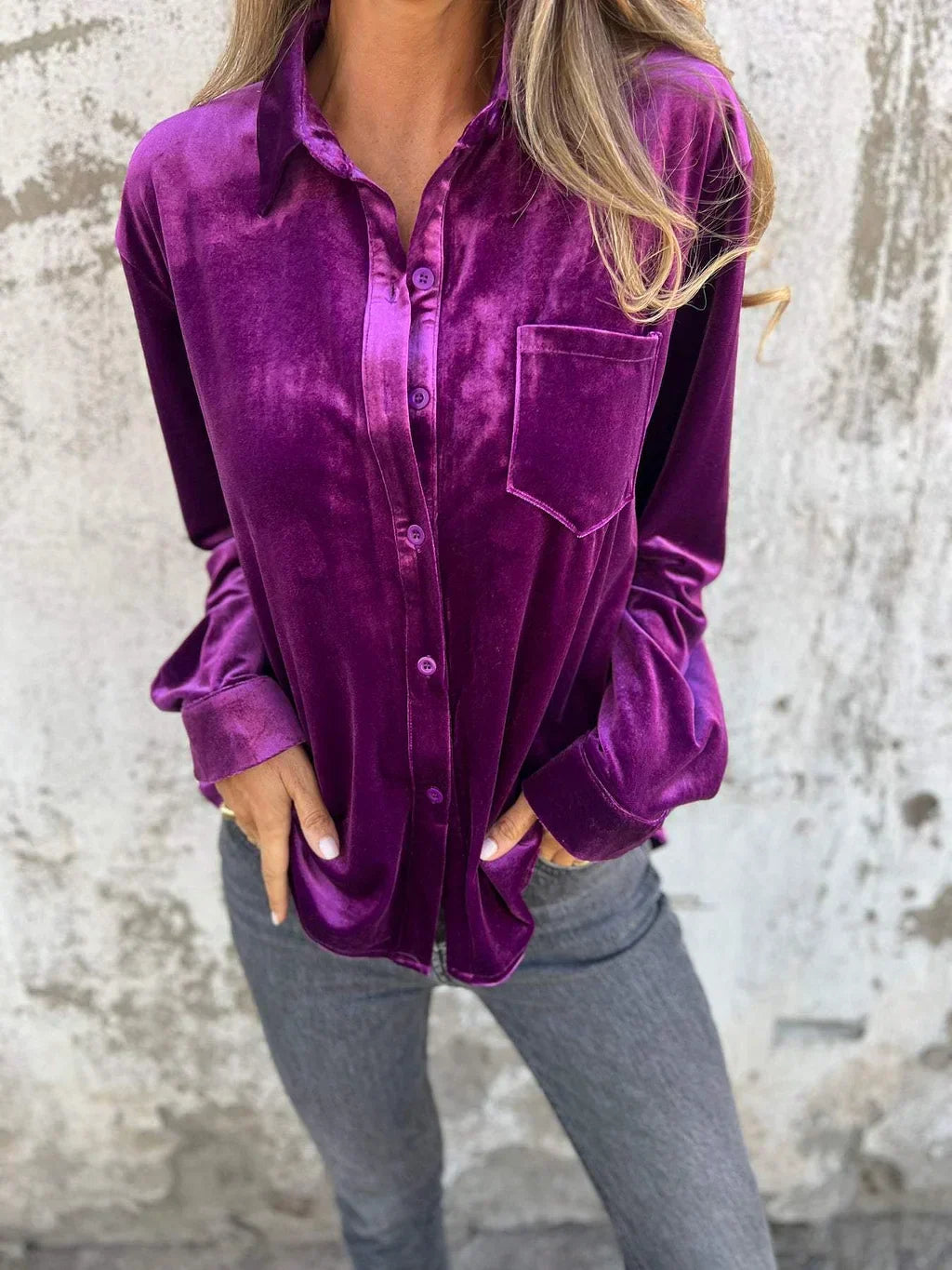 WW - Elegantes Samtshirt