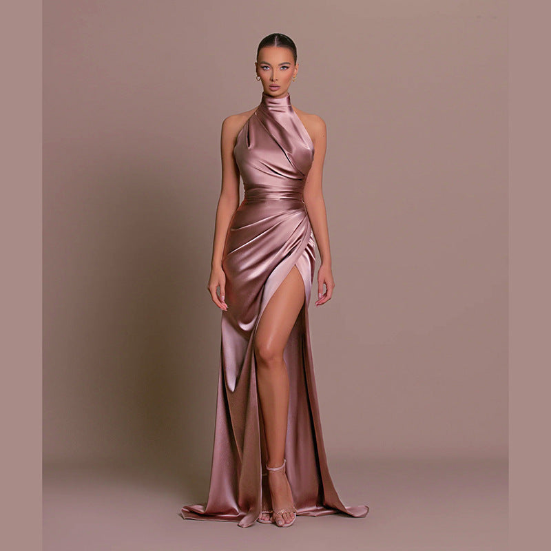 W&W | Vielseitiges ärmelloses Herbst Kragen Langes Kleid