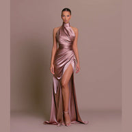 W&W | Vielseitiges ärmelloses Herbst Kragen Langes Kleid