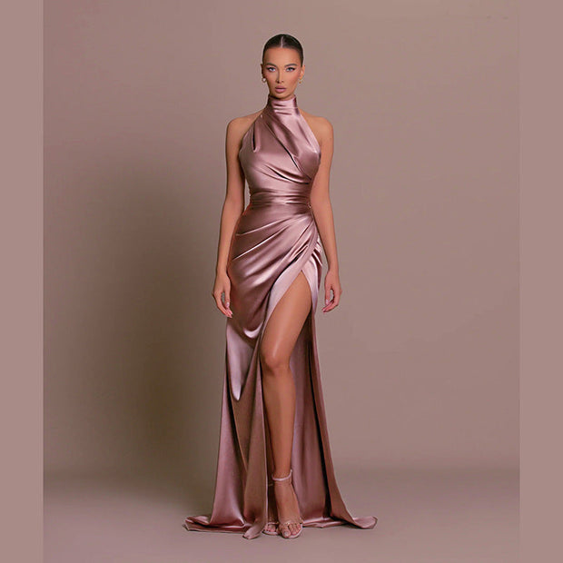 W&W | Vielseitiges ärmelloses Herbst Kragen Langes Kleid