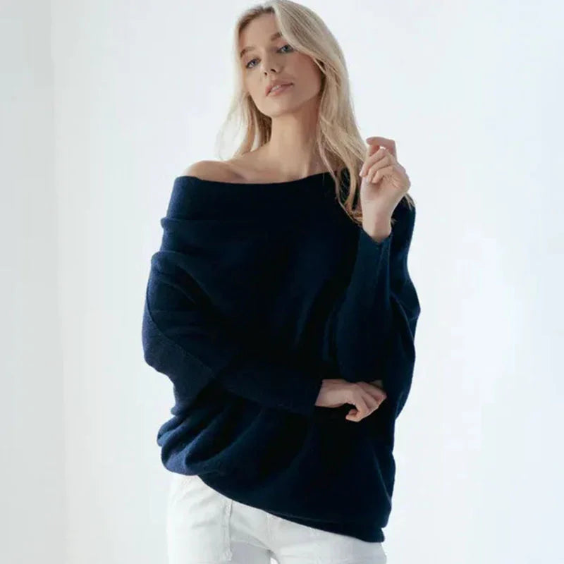 W&W Mode | Luxus Pullover Sweater Mit Offener Hals