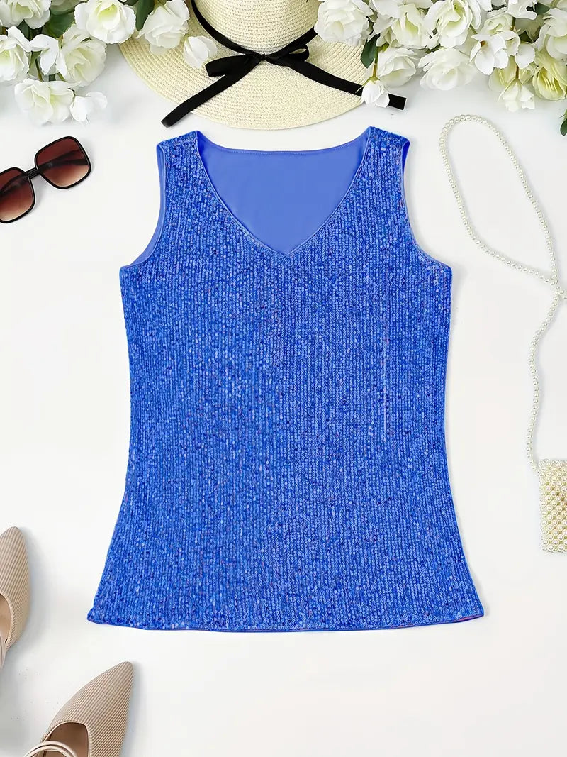 WW | Elegantes Ärmelloses Top mit Pailletten