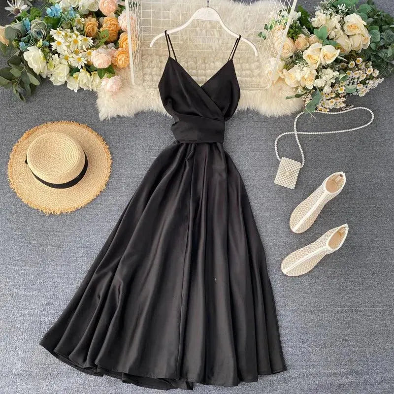 WW | Goddess Ankle Binding Taille Kleid
