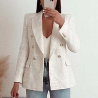WW | Damen Strukturierter Blazer Mit Doppelknopfleiste