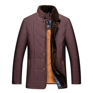 WW | Monochrome Daunenjacke mit Pelzkragen für Herren