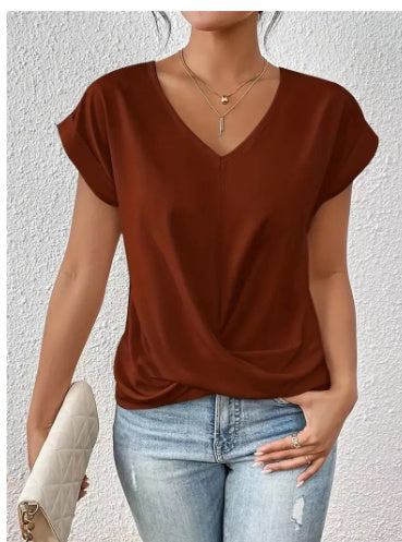 W&W Mode Damen-T-Shirt – Unregelmäßiger Schnitt