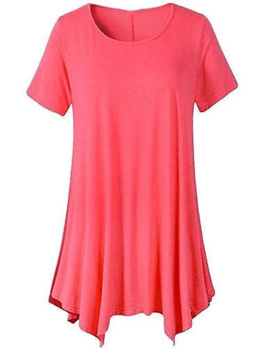 WW | Sommerliches Loose Fit T-shirt Mit Kurzen Ärmeln