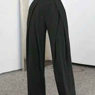 WW | Schicke Herbst Hohe Taille Plissee Hose für Frauen