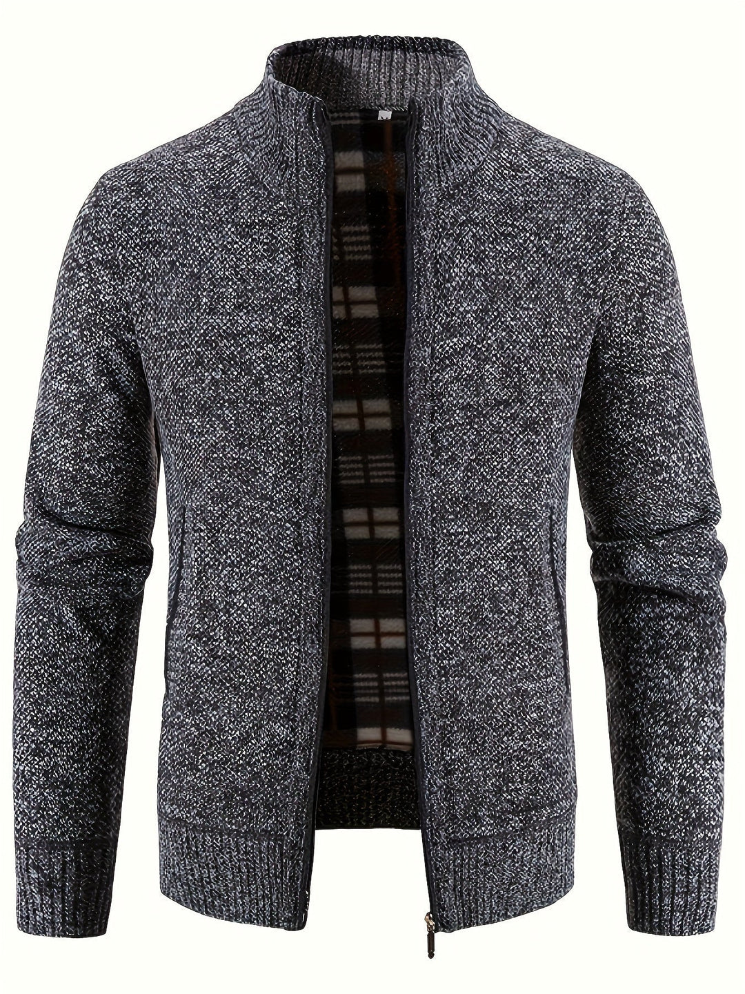 W&W Mode | Zip Up Stehkragen Strickjacke
