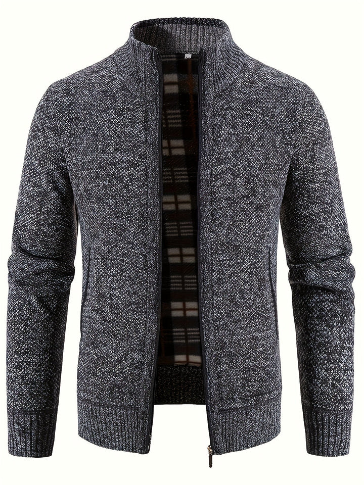 W&W Mode | Zip Up Stehkragen Strickjacke