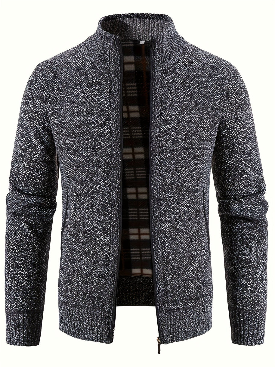 WW | Zip Up Stehkragen Strickjacke