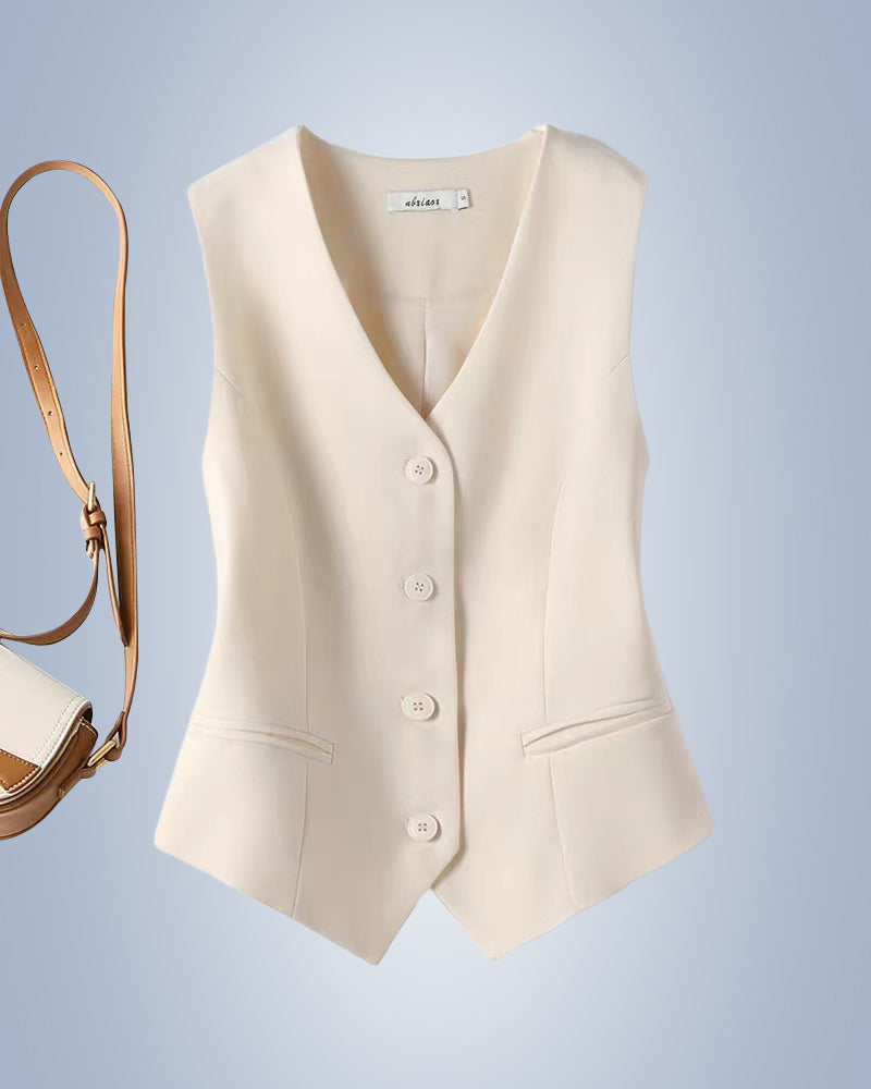 WW | Einfarbige Temperament Weste für Frauen
