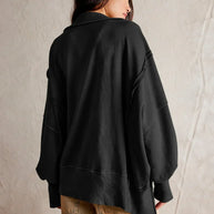 WW - Lässiges Sweatshirt Mit Knöpfen Und Lampenärmeln