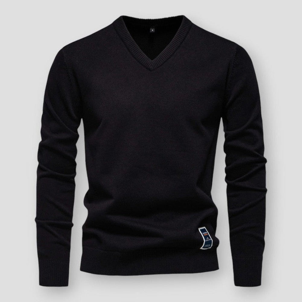 W&W Mode | Bequemer Herbstpullover mit V-Ausschnitt für Herren