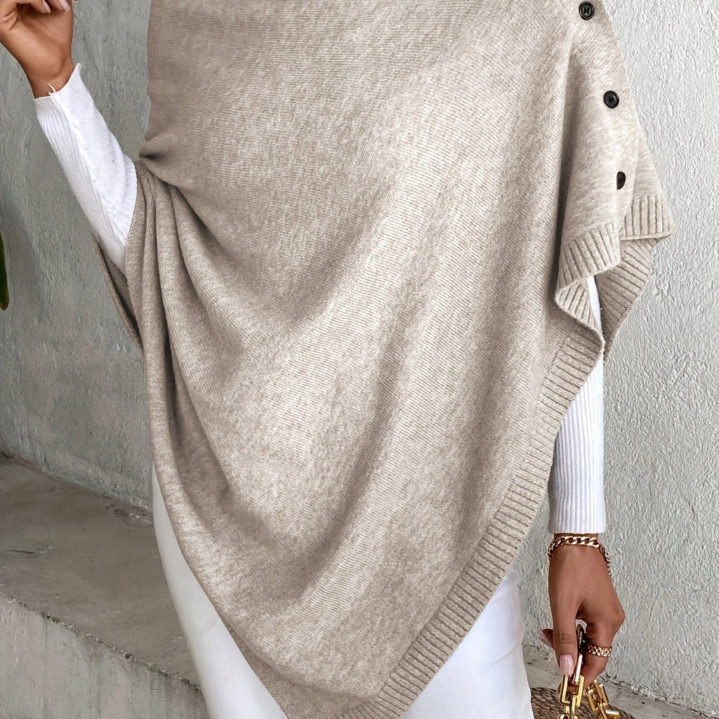 WW | Einfarbige Gestrickte Cape