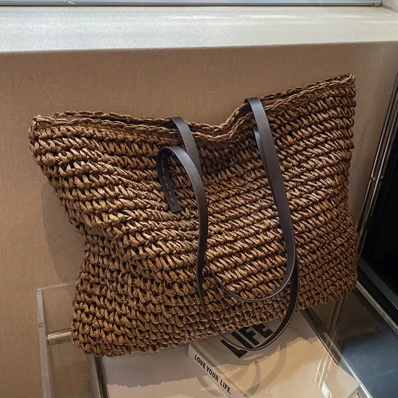 W&W Mode - große gewebte Tragetasche | Tasche im Bohemian-Beachy-Stil