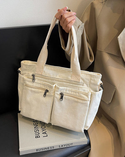 WW | Einfarbige Einkaufstasche aus Eisenbahnfleece