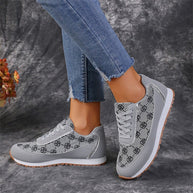 WW | Bequeme Flache Schuhe mit Blumenduschen