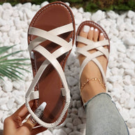 WW | Crisscross Flache Sandalen mit Rutschfester Riemen