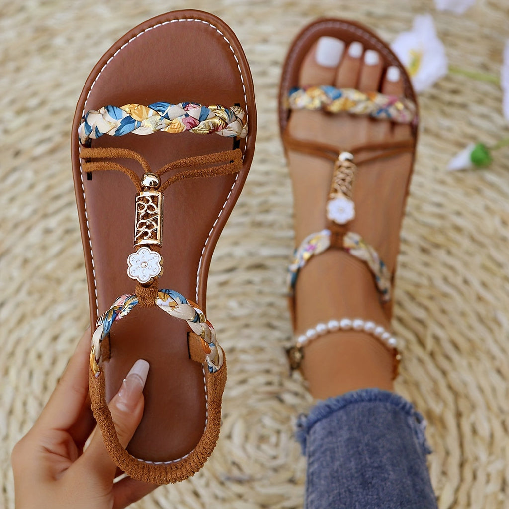 WW | Geflochtene Elastische Träger, Leichte Rutschfeste Ferienschuhe