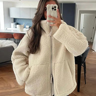 WW - Frauen urbane utilitaristische Jacke mit hohem Kragen