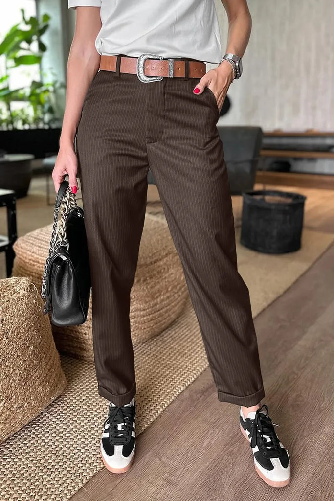 WW | Elegante gestreifte Anzughose