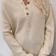 WW Solid Color Übergrößen V-Ausschnitt Pullover