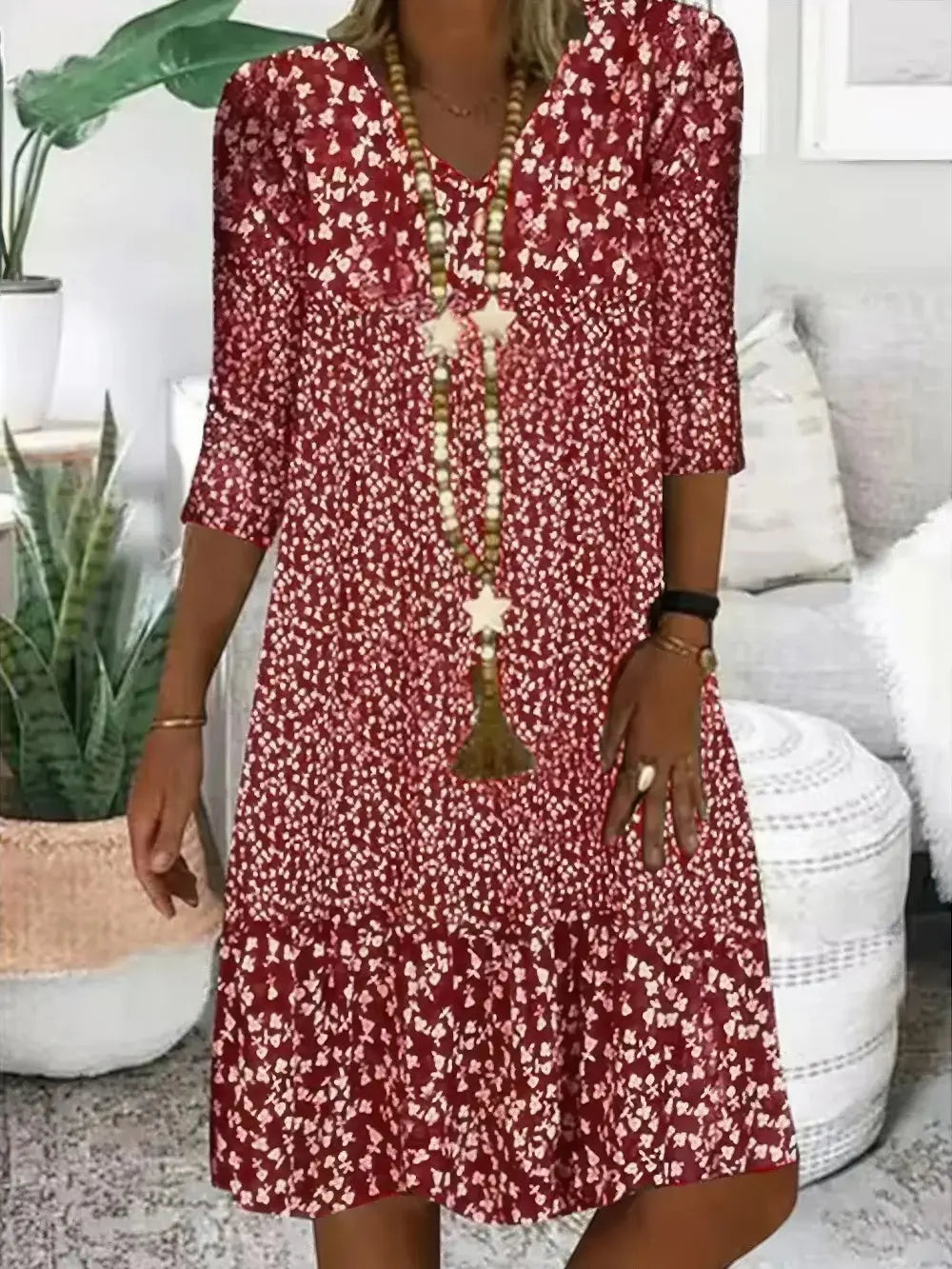 W&W Mode | Damen Sommerkleid Mit Blumenmuster