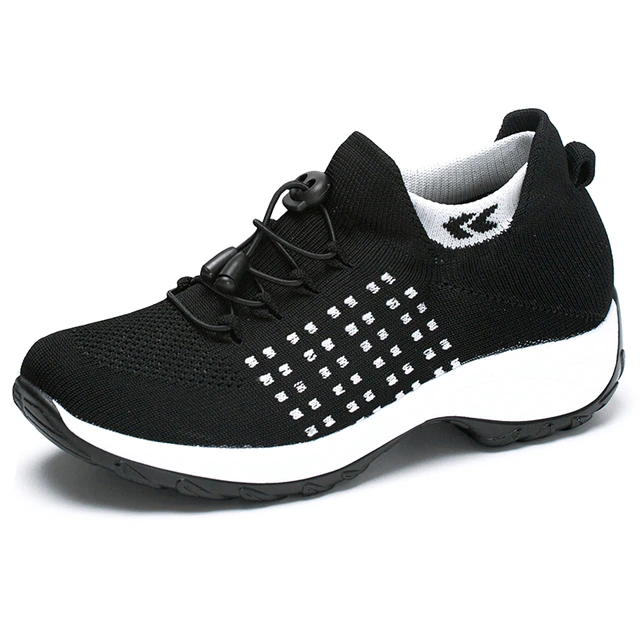W&W Mode | Atmungsaktive Slip on Sneakers Mit Verstellbaren Schnürsenkeln Für Damen