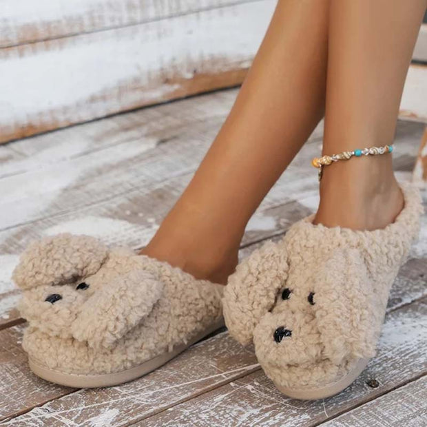 WW | Cartoon-Hunde-Plüschhausschuhe