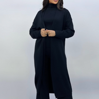 WW | Damen Luxus 3 Teiliges Strick Co Ord Satz Weich & Dehnbar