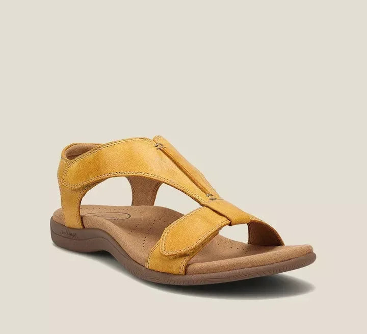 WW | Luxuriöse orthopädische Sandale mit T-Riemen-Design und Fußgewölbeunterstützung