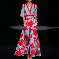 WW | Kurzärmeliges Maxikleid Lässig Und Stilvoll