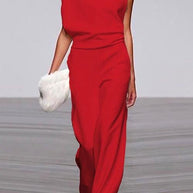 WW | Rosiedress Ein Schulter Taille Weitbeiniges Jumpsuit