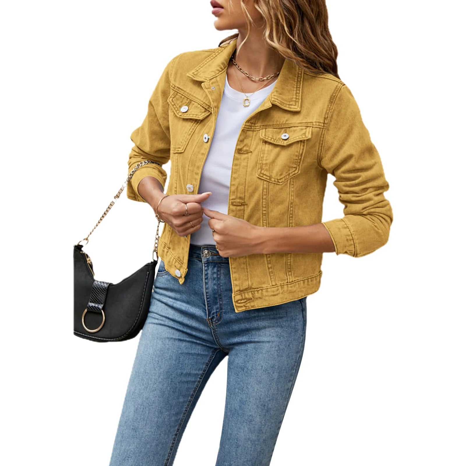WW | Sommerjeansjacke mit Knöpfen für Damen