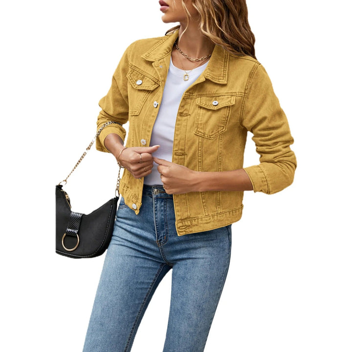 W&W Mode | Sommerjeansjacke mit Knöpfen für Damen