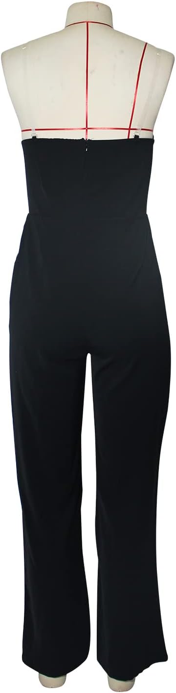 Damen Jumpsuit mit asymmetrischem Revers, taillierter Passform und weitem Bein