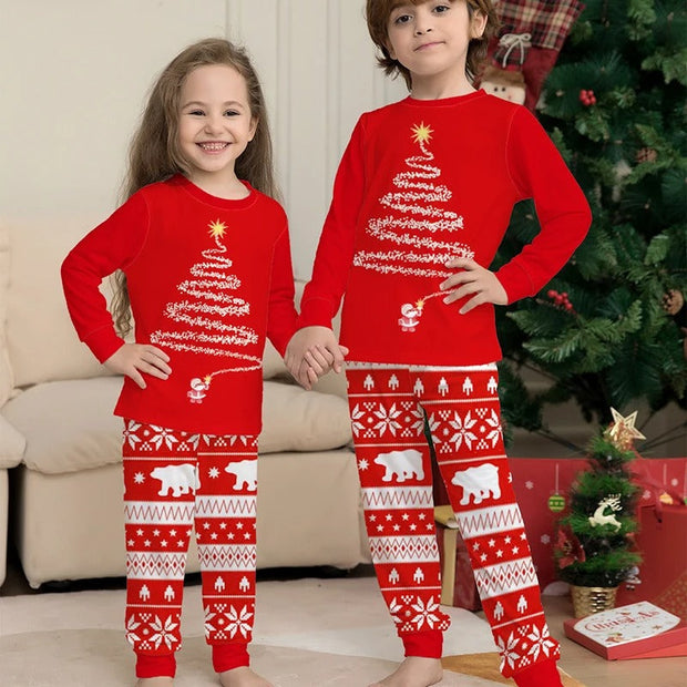 WW | Stilvolle Winter Familien Weihnachts-Pyjama Set für Unisex