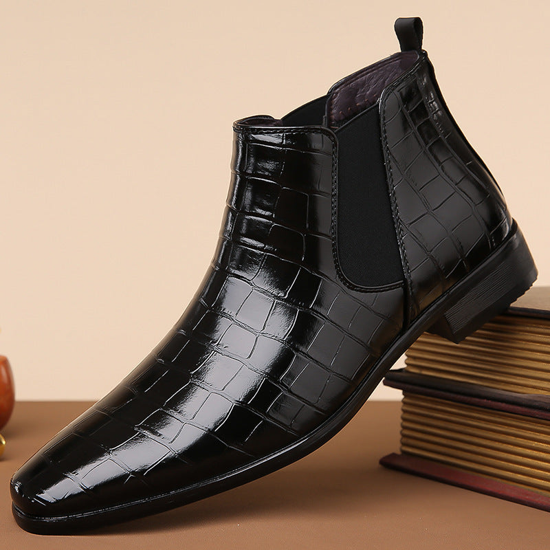 WW | Hochglänzende Herren Chelsea Boots