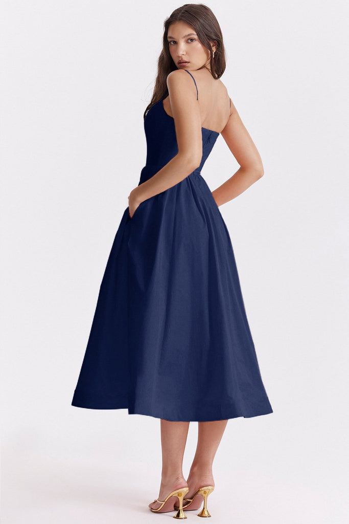 WW | Lange Strandkleid mit Spaghettiträgern für Frauen Zanez
