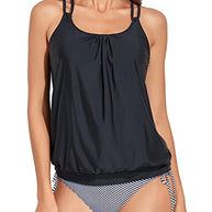 WW | Athletische Zweiteilige Tankini Badeanzüge Für Frauen Bauchkontrolle Schwimmanzüge