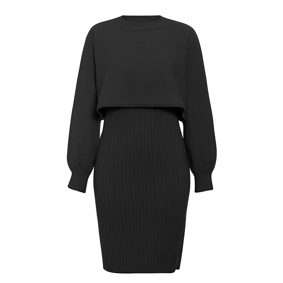 WW | 2|Teiliges Strickkleid Mit Flügelärmeln