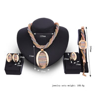 WW-teiliges Set Halskette, Ohrringe und Armbänder