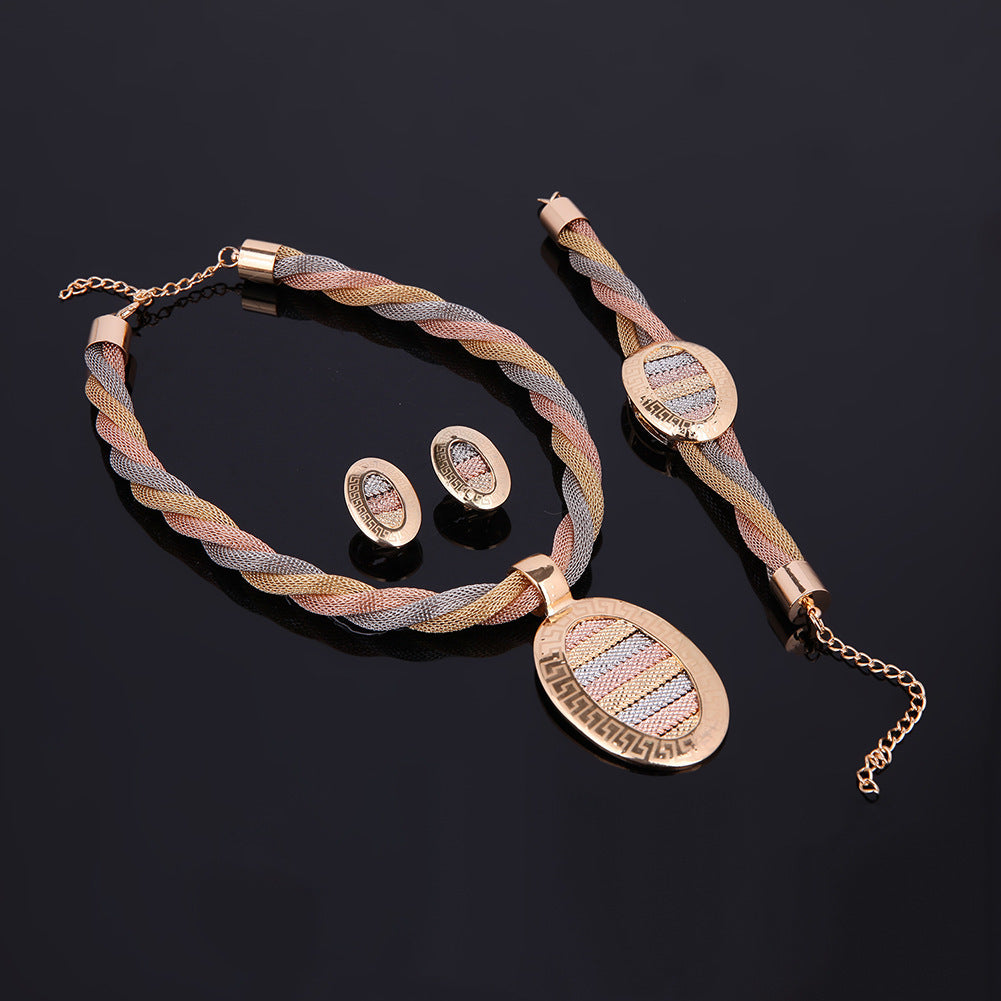 WW-teiliges Set Halskette, Ohrringe und Armbänder